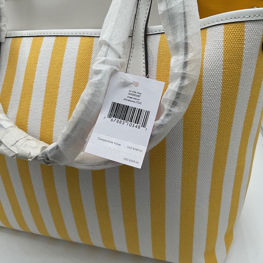 Kate Spade Street Stripe Tote Bag with matching pouch - Picture 10 of 16